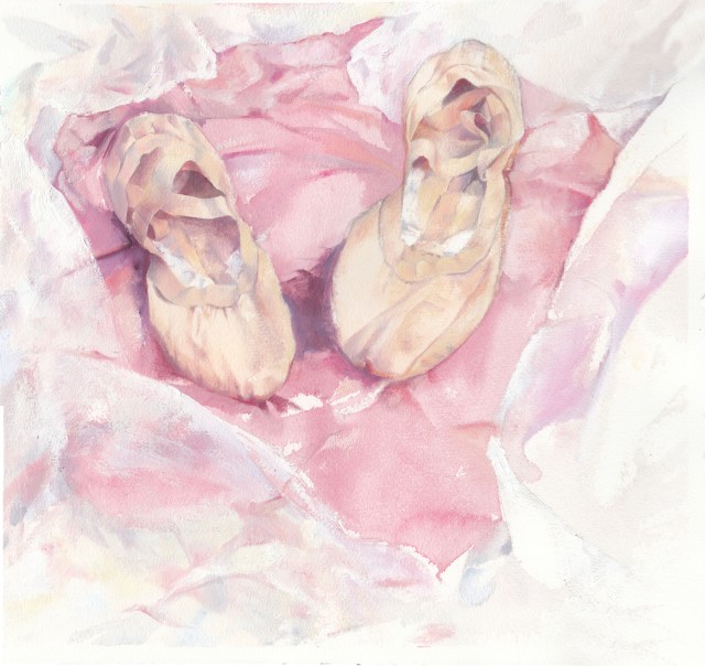 Acuarela y oleo en papel. 36 x 33 cm.