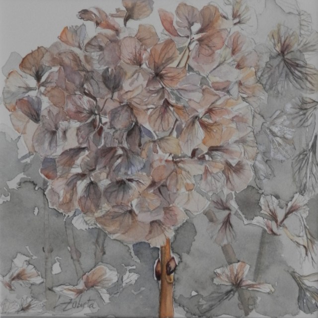 Acuarela y lápiz en papel.